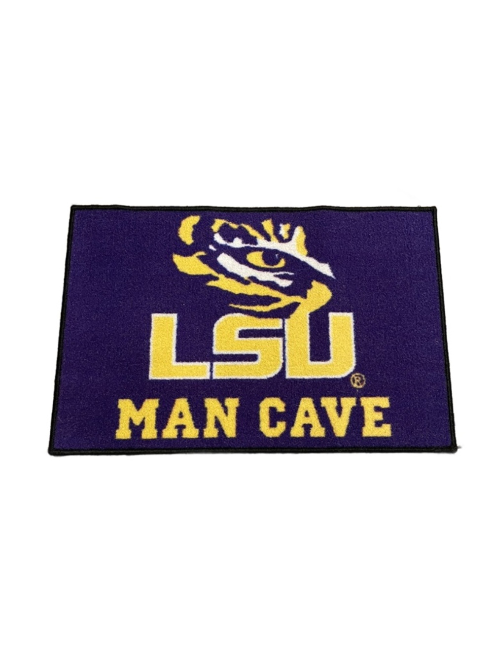 LSU Man Cave Rug - Purple & Gold College Logo Great for Dorm & Fraternity House